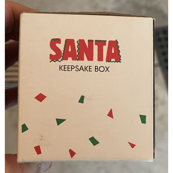 VTG New! Santa Ceramic Trinket Box Keepsake Dish Candy Christmas Hallmark? - Picture 2 of 5